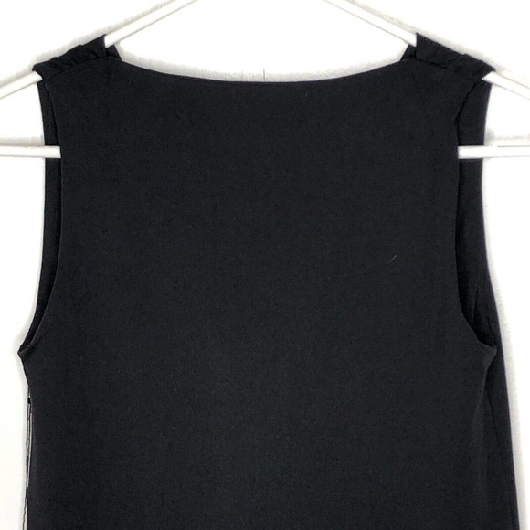 NWT Susana Monaco Womens Crowl‎ Drape Neck Top Shirt Size Small Black Sleeveless - Picture 5 of 8